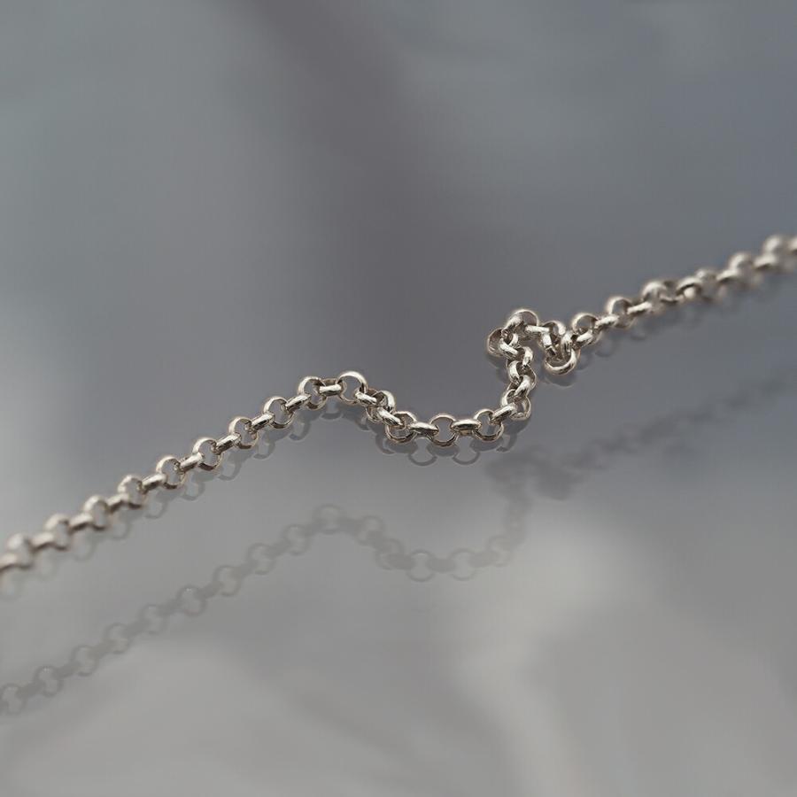 ネックレス チェーン 18金 ホワイトゴールド ロールチェーン 幅1.0mm