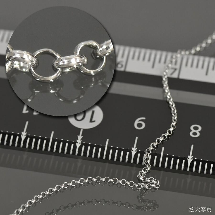 ネックレス チェーン 18金 ホワイトゴールド ロールチェーン 幅1.0mm