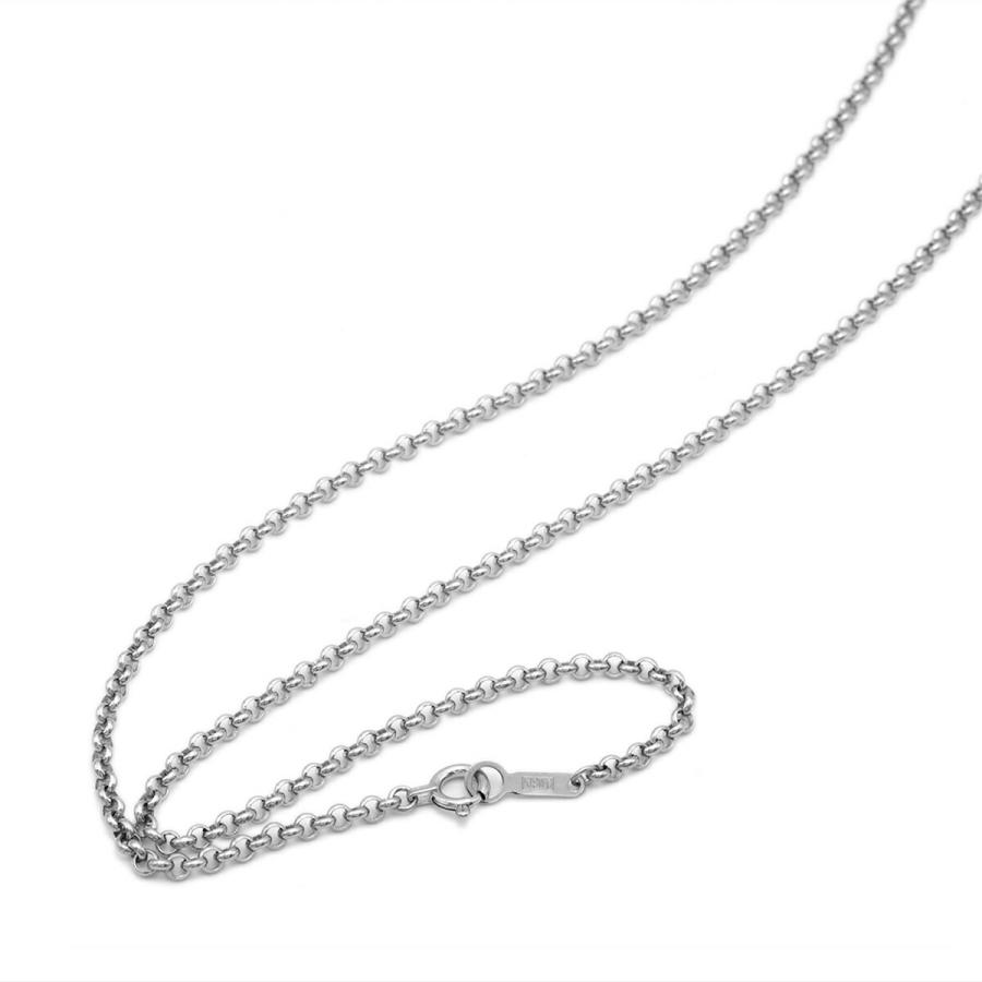 ネックレス チェーン 18金 ホワイトゴールド ロールチェーン 幅2.4mm