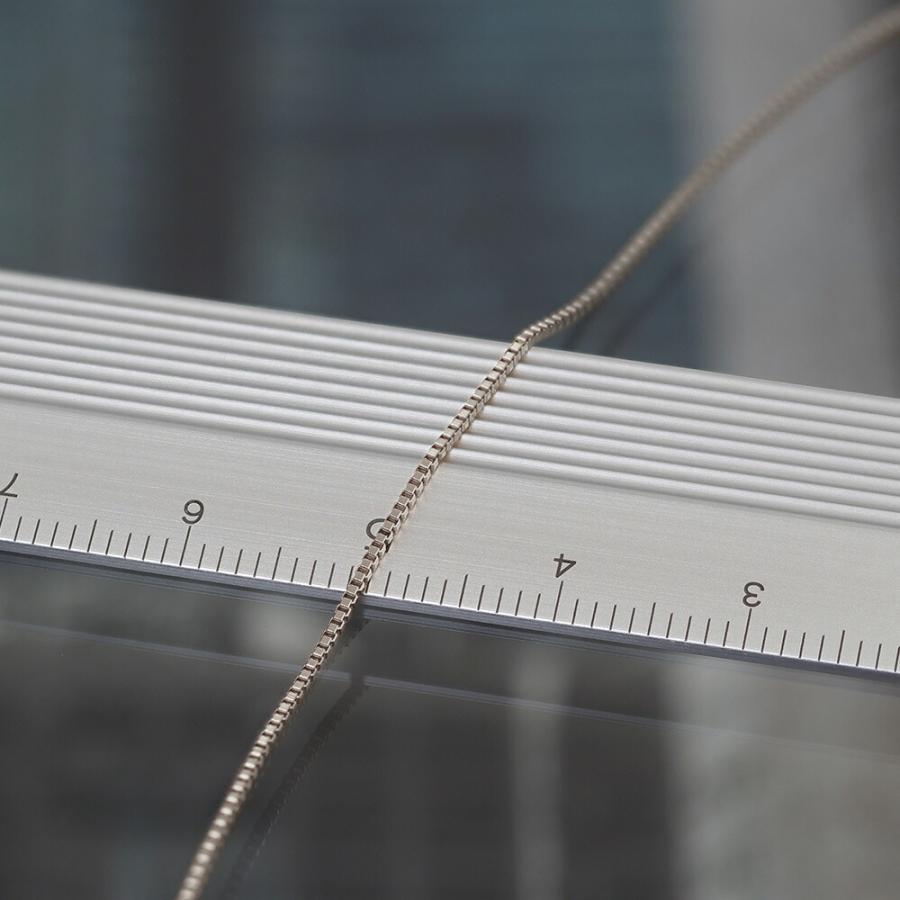 ネックレス チェーン 18金 ホワイトゴールド ベネチアンチェーン 幅0.8mm｜鎖 K18WG k18 18k 貴金属 ジュエリー レディース メンズの画像