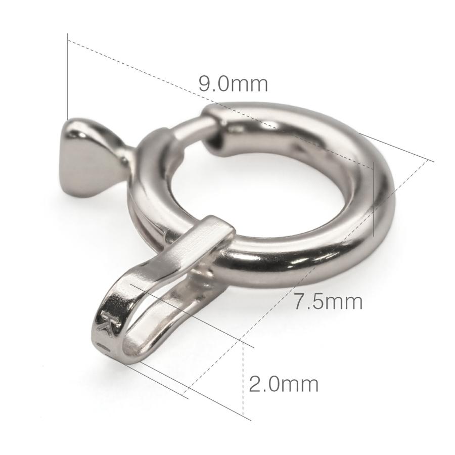 【1個売り】 留め具 18金 ホワイトゴールド 輪王 直径6.0mm 引き輪 ヒキワ クラスプ｜手芸用品 金具 飾り パーツ 部品 K18WG 貴金属_5
