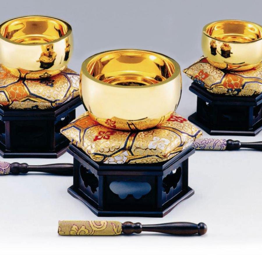 仏具 18金 イエローゴールド おりん 直径15.0cm 5.0寸 重量1800g りん