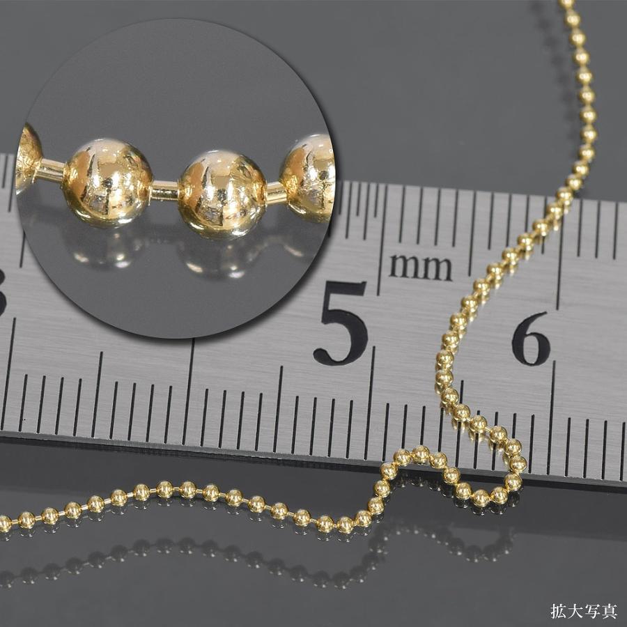 ★アンクレット 18金 ボールチェーン アンクレット チェーン 18金 イエローゴールド ボールチェーン 幅1.0mm