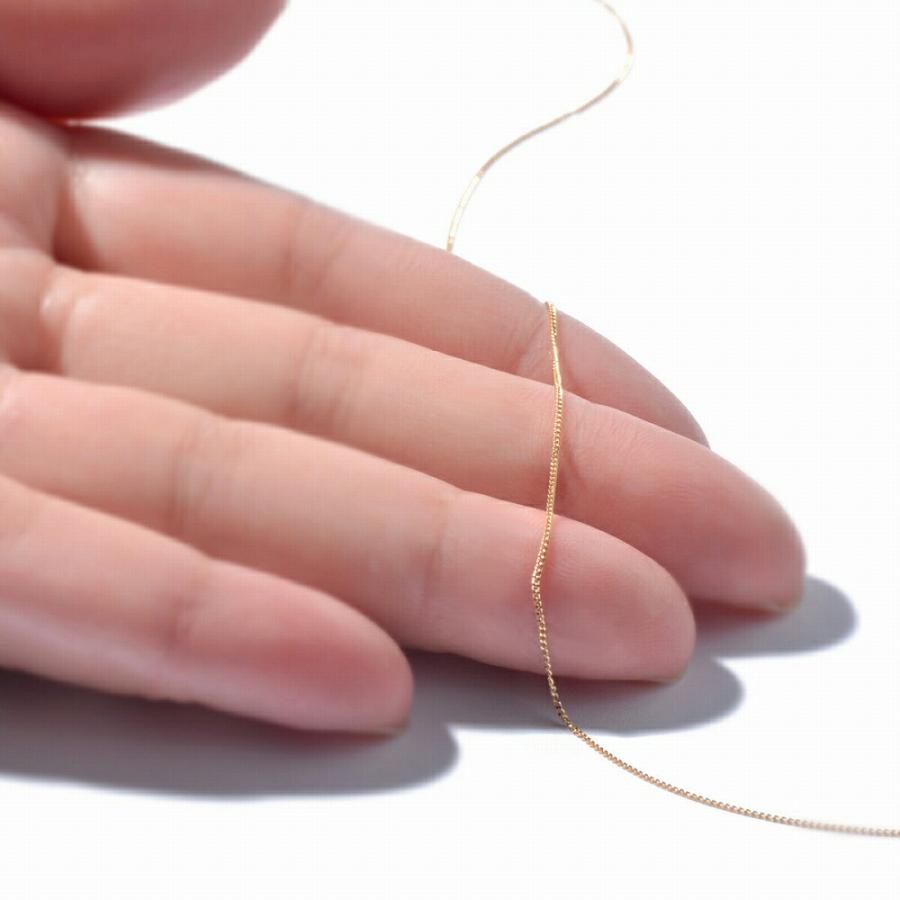 アンクレット チェーン 18金 イエローゴールド 2面カット喜平チェーン