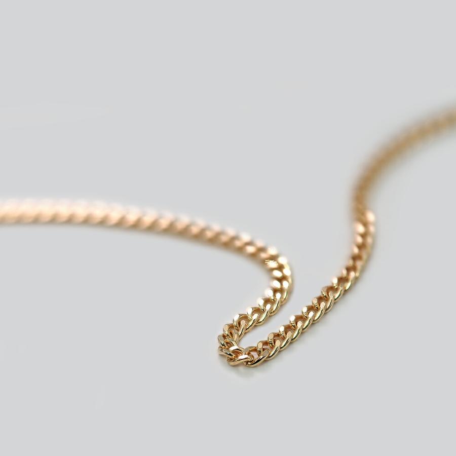 アンクレット チェーン 18金 イエローゴールド 2面カット喜平チェーン