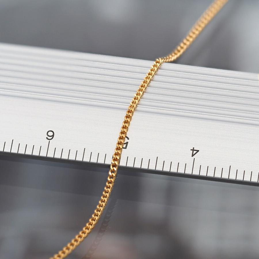 アンクレット チェーン 18金 イエローゴールド 2面カット喜平チェーン