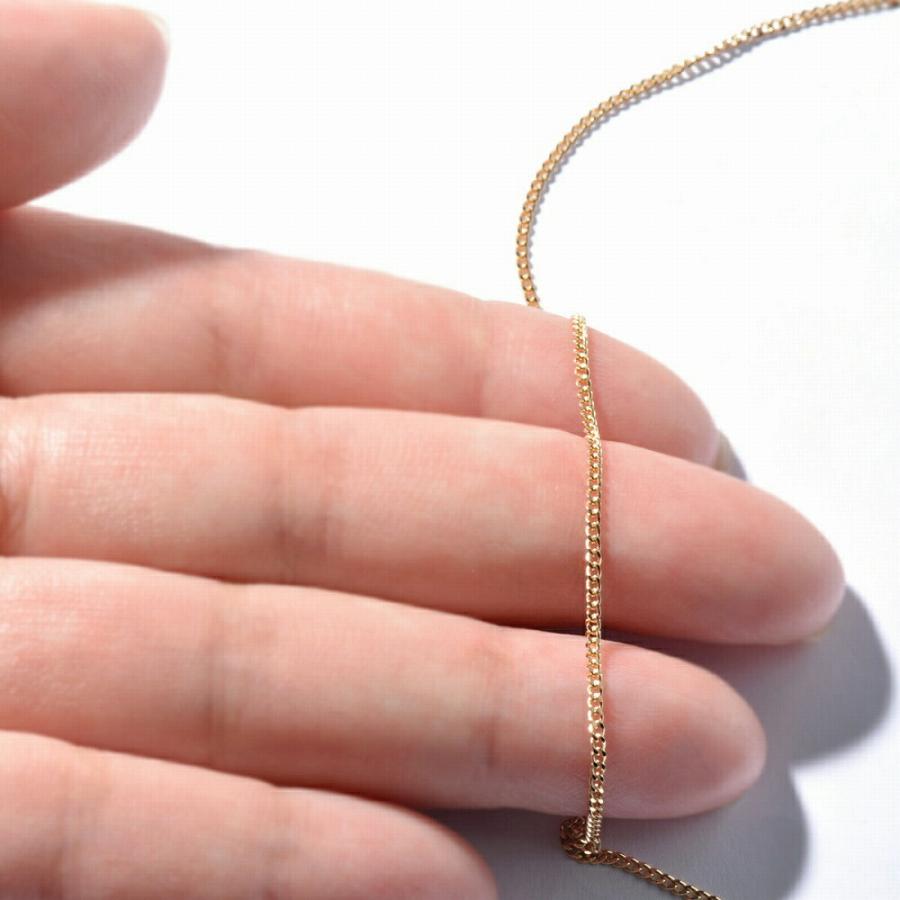 アンクレット チェーン 18金 イエローゴールド 2面カット喜平チェーン