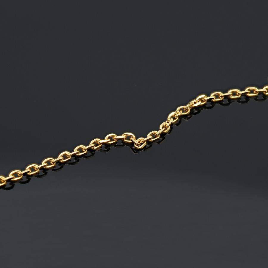 アンクレット チェーン 18金 イエローゴールド フィガロチェーン 幅0.9