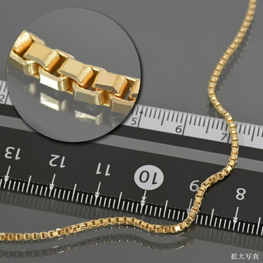 アンクレット チェーン 18金 イエローゴールド ベネチアンチェーン 幅1.6mm 長さ24cm｜鎖 K18YG k18 18k 貴金属 レディース メンズの画像