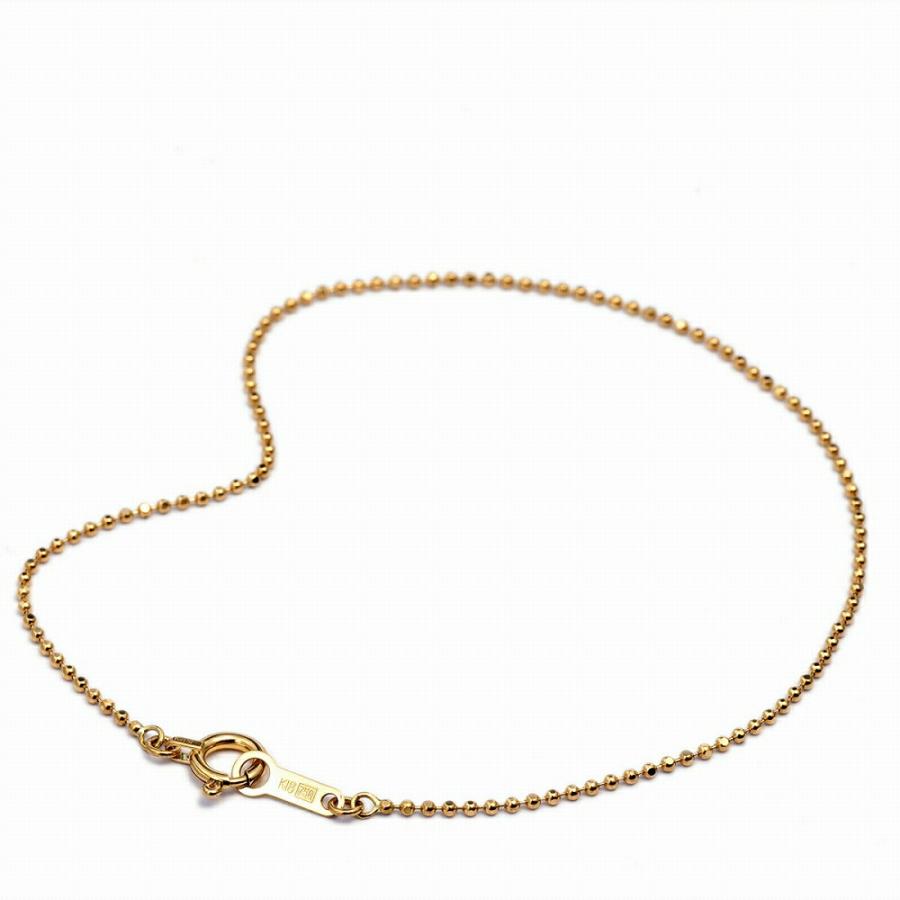 【最終値下げ】K18ゴールド ボールチェーンブレスレット1.◯g ラージボールブレスレット ゴールド 18k gp 金 ボールチェーン
