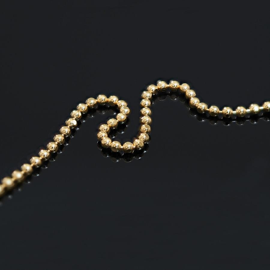 ブレスレット チェーン 18金 イエローゴールド カットボール