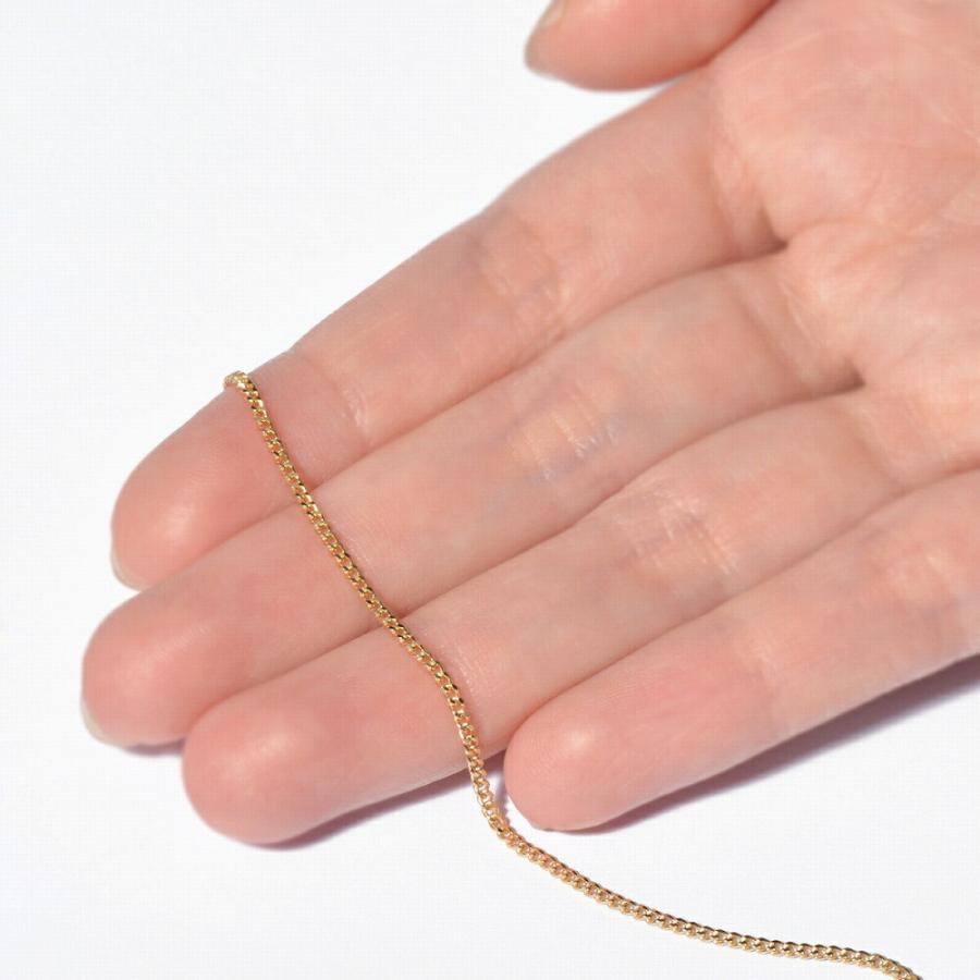 ブレスレット チェーン 18金 イエローゴールド 2面カット喜平チェーン 幅1.4mm｜鎖 K18YG k18 18k 貴金属 ジュエリー レディース メンズの画像