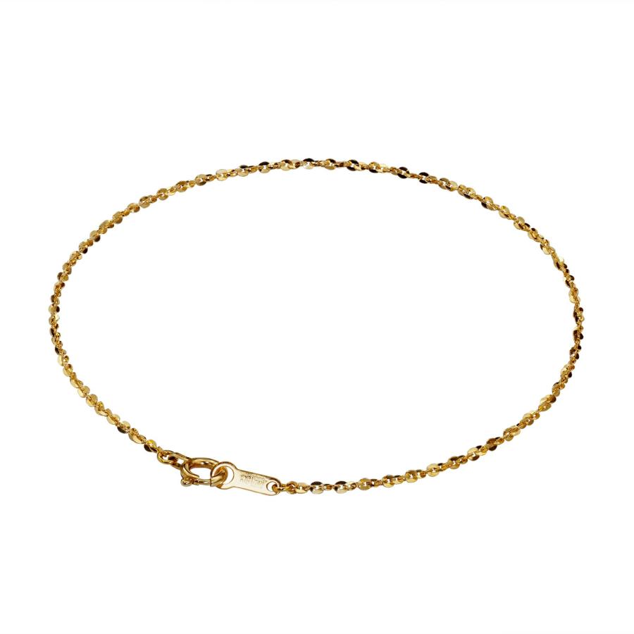 ブレスレット チェーン 18金 イエローゴールド フェイクモザイク