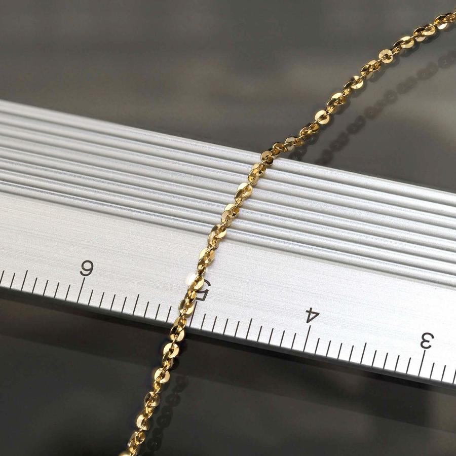 ブレスレット チェーン 18金 イエローゴールド フェイクモザイク
