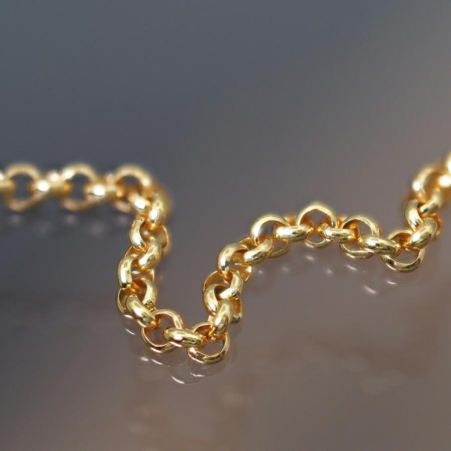 いち　K18 極太ゴールドチェーンブレスレット イタリア製 楽天市場】K18YG イタリア製 中空 スカル100 チェーン