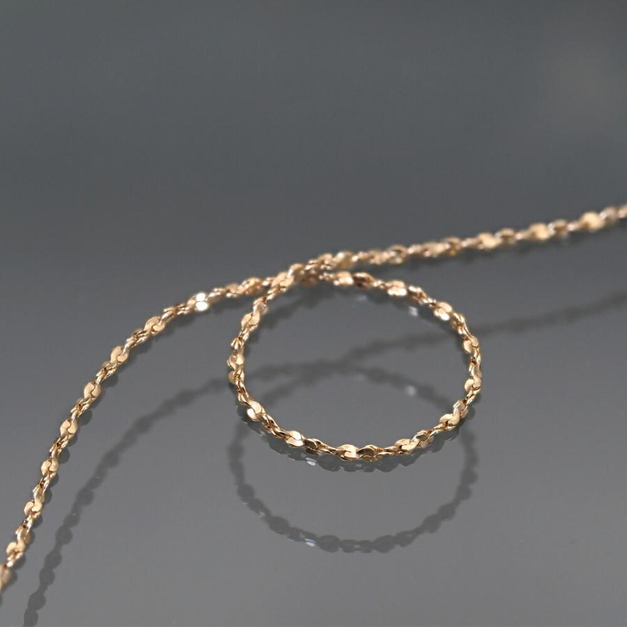 ブレスレット チェーン 18金 イエローゴールド S字ツイストチェーン 幅