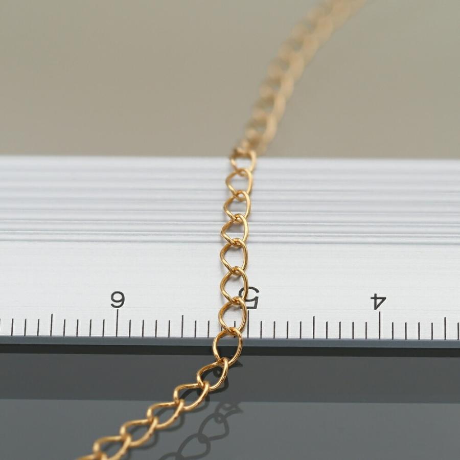 ネックレス用の延長アジャスター 18金 イエローゴールド 荒喜平（スクエア） 幅2.1mm｜鎖 K18YG k18 18k 貴金属 ジュエリー レディース_4