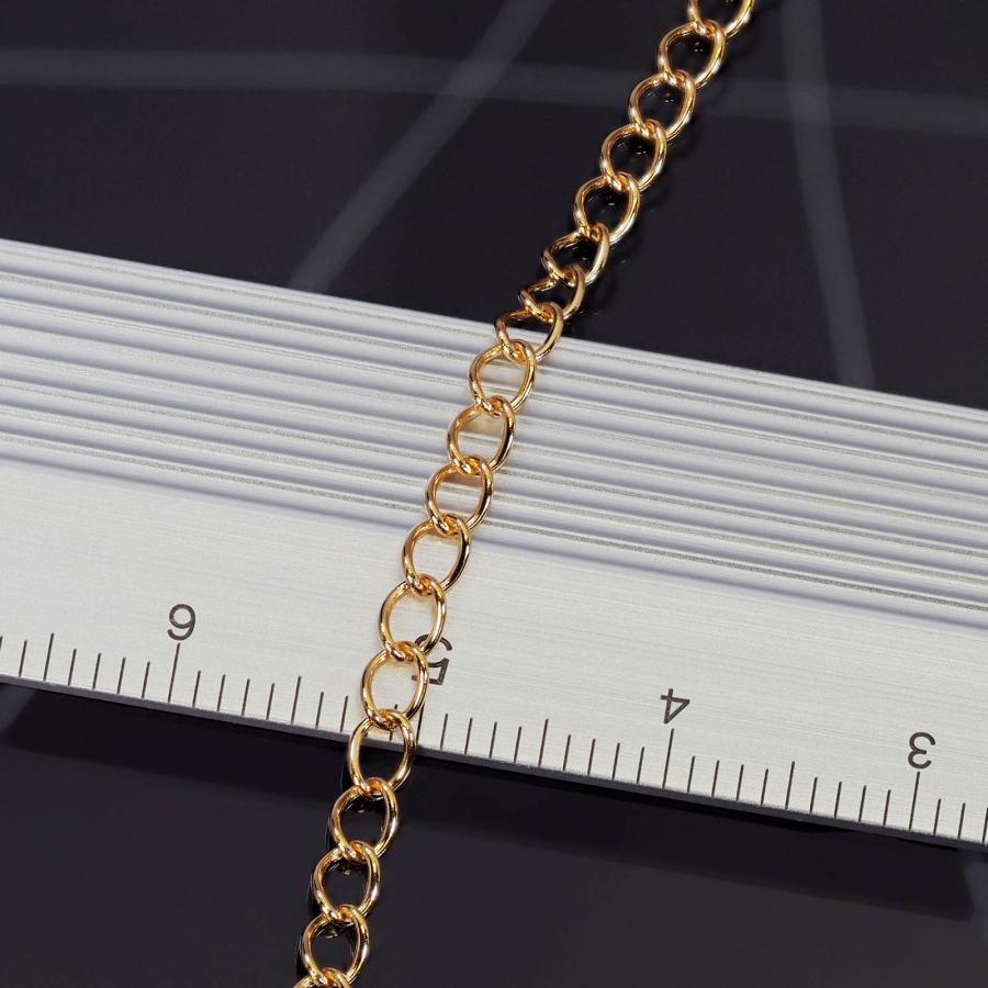 ネックレス用の延長アジャスター 18金 イエローゴールド 荒喜平（イニシャルF） 幅2.6mm｜鎖 K18YG k18 18k 貴金属 ジュエリー レディース_4