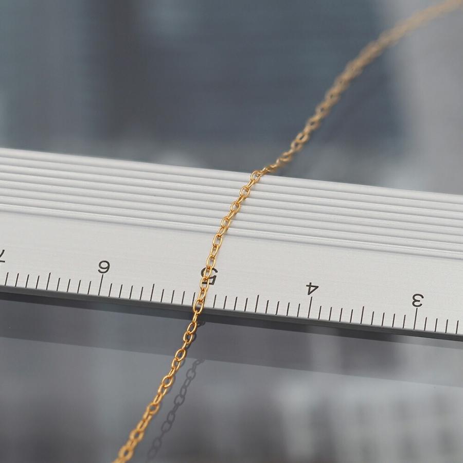 ネックレス チェーン 18金 イエローゴールド ふんわりロング小豆チェーン 幅1.0mm｜鎖 K18YG k18 18k 貴金属 ジュエリー レディース メンズの画像