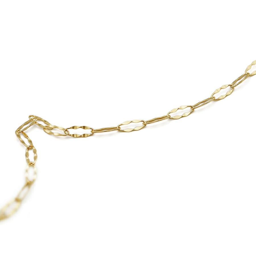 ネックレス チェーン 18金 イエローゴールド ふんわり2ペタルチェーン 幅2.3mm｜鎖 K18YG k18 18k 貴金属 ジュエリー レディース メンズの画像
