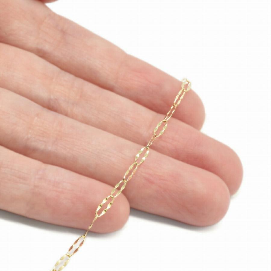 ネックレス チェーン 18金 イエローゴールド ふんわり2ペタルチェーン 幅2.3mm｜鎖 K18YG k18 18k 貴金属 ジュエリー レディース メンズの画像