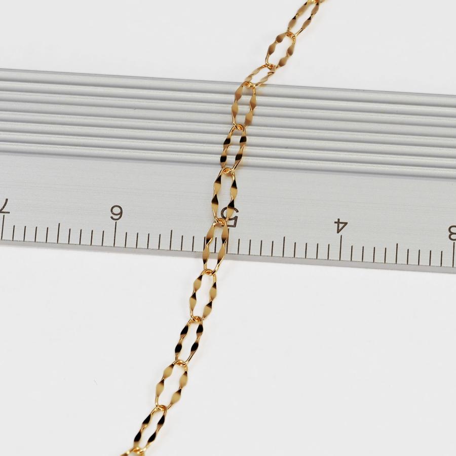 ネックレス チェーン 18金 イエローゴールド ふんわり2ペタルチェーン 幅2.3mm｜鎖 K18YG k18 18k 貴金属 ジュエリー レディース メンズの画像