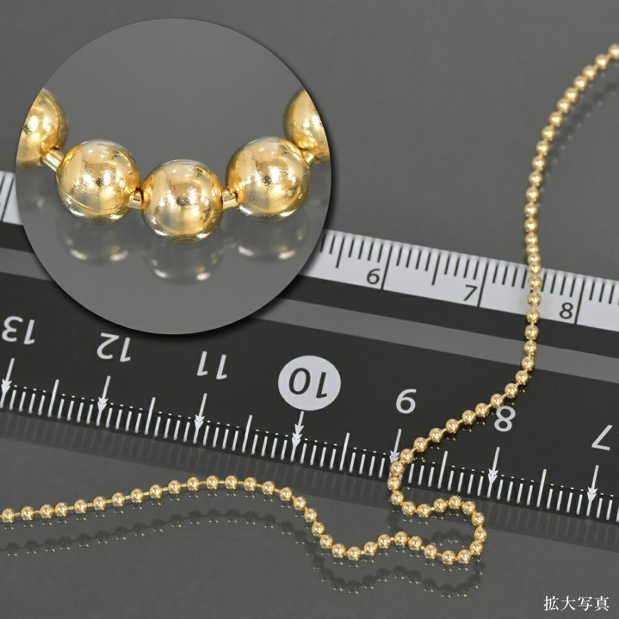 ネックレス チェーン 18金 イエローゴールド ボールチェーン 幅1.5mm｜鎖 K18YG k18 18k 貴金属 ジュエリー レディース メンズの画像