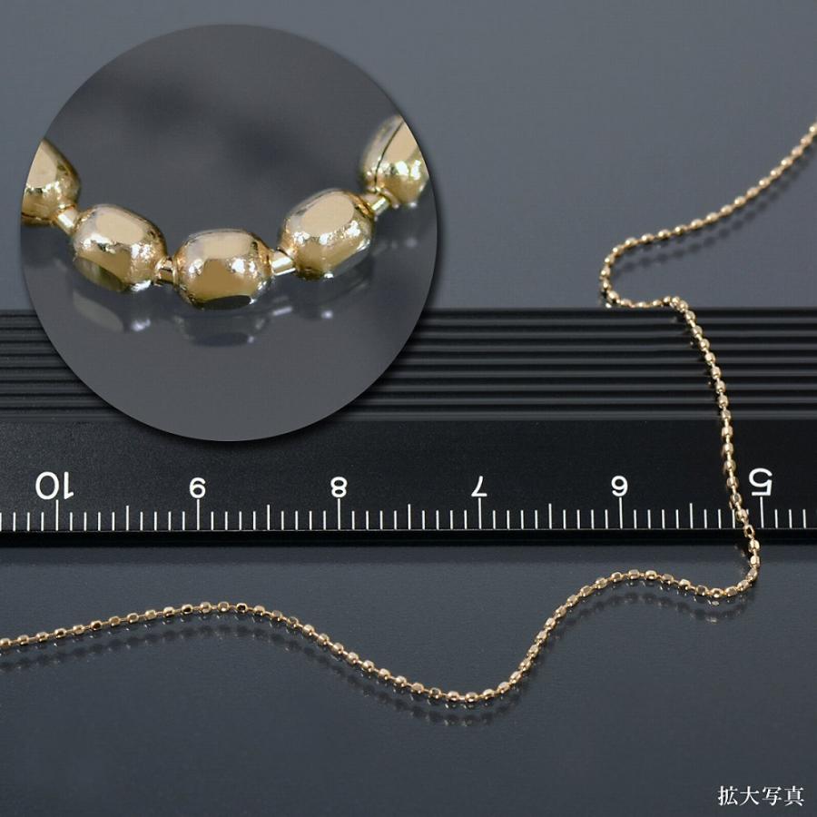 ネックレス チェーン 18金 イエローゴールド カットボールチェーン 幅0.75mm｜鎖 K18YG k18 18k 貴金属 ジュエリー レディース メンズ_4