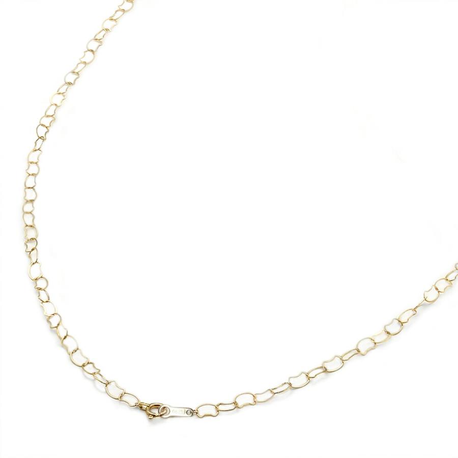 K18ゴールド フラットチェーンネックレス K18フレスコフラットチェーン ネックレス太（ネックレス
