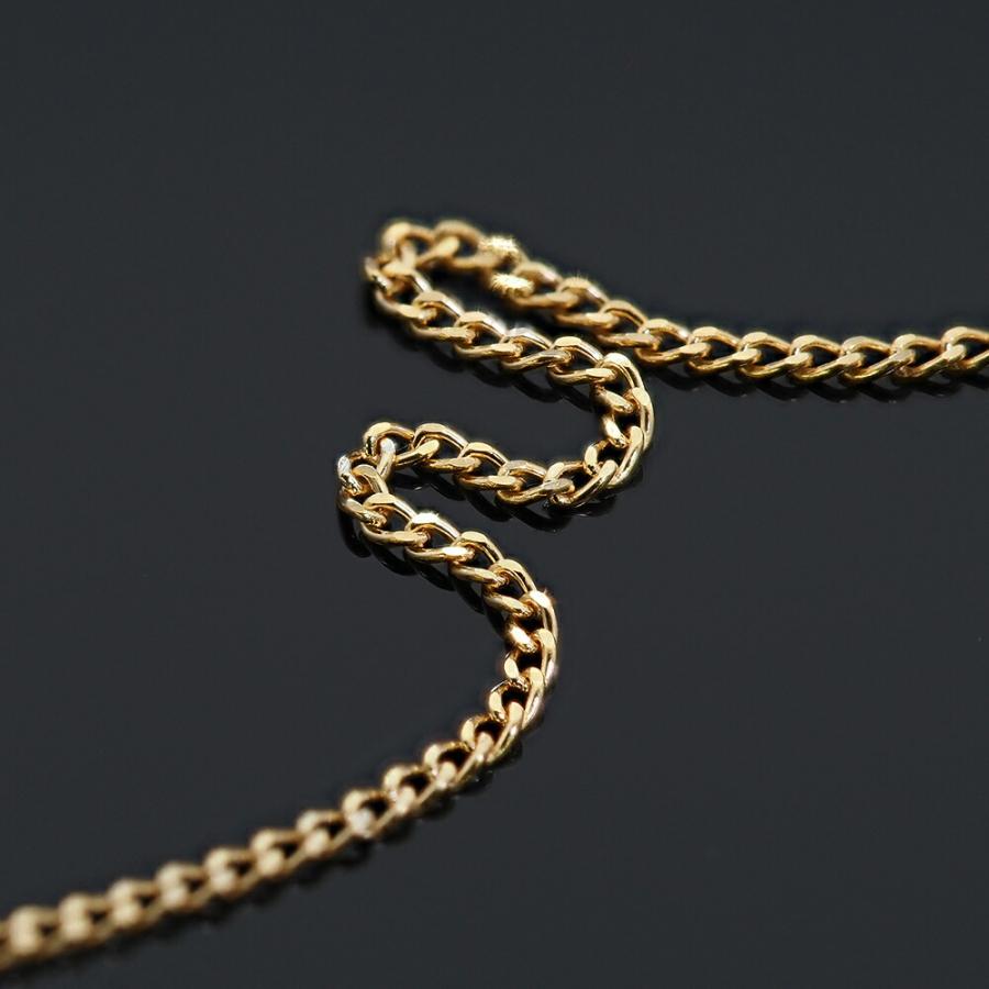ネックレス チェーン 18金 イエローゴールド 2面カット喜平チェーン 幅