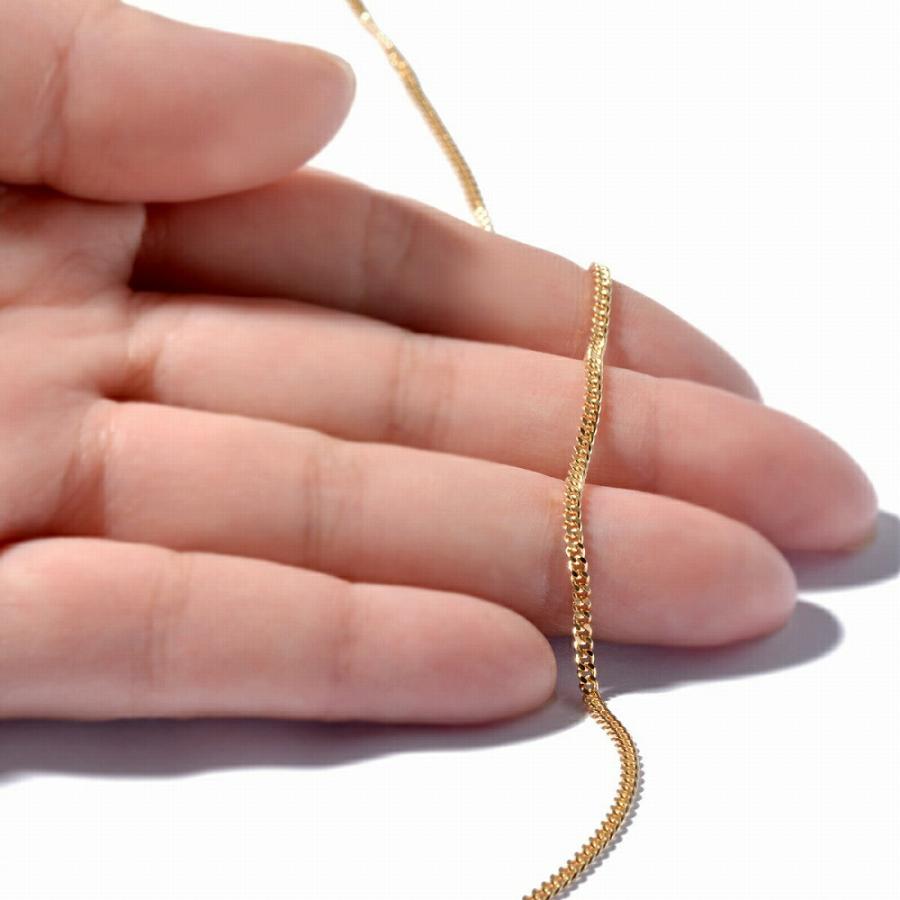 ネックレス チェーン 18金 イエローゴールド 2面カット喜平チェーン 幅1.8mm｜鎖 K18YG k18 18k 貴金属 ジュエリー レディース メンズの画像