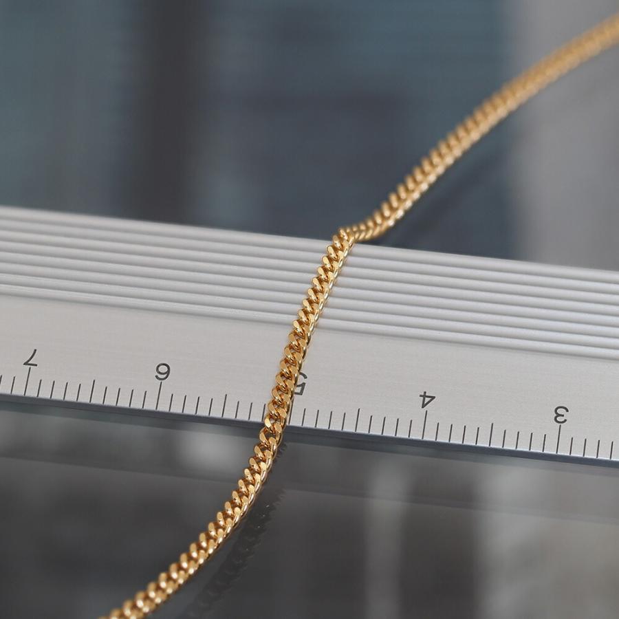 ネックレス チェーン 18金 イエローゴールド 2面カット喜平チェーン 幅1.8mm｜鎖 K18YG k18 18k 貴金属 ジュエリー レディース メンズの画像