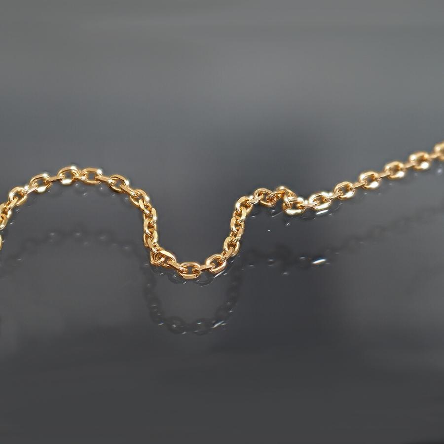 ネックレス チェーン 18金 イエローゴールド 4面カット小豆チェーン 幅1.2mm｜鎖 K18YG k18 18k 貴金属 ジュエリー レディース メンズの画像