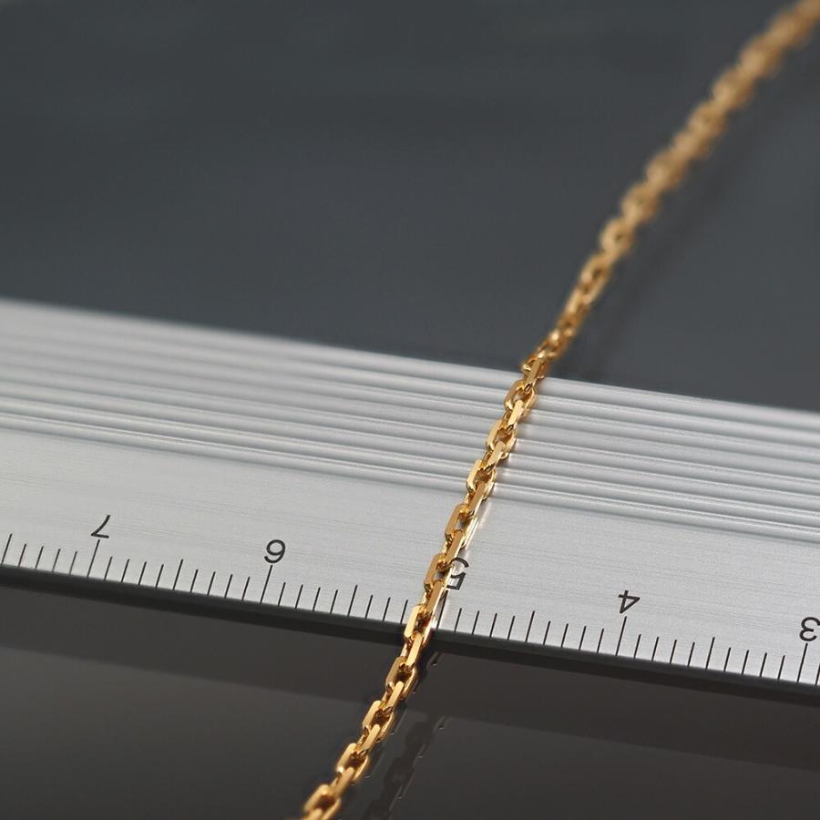 ネックレス チェーン 18金 イエローゴールド 4面カット小豆チェーン 幅1.5mm｜鎖 K18YG k18 18k 貴金属 ジュエリー レディース メンズの画像