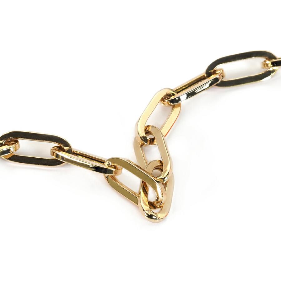 ネックレス チェーン 18金 イエローゴールド ホーローフラットロング