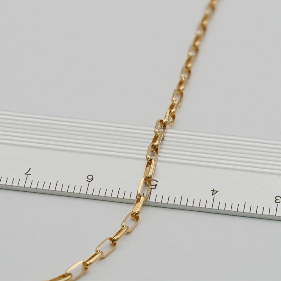 ネックレス チェーン 18金 イエローゴールド サイドカットロングロールチェーン 幅2.1mm｜鎖 K18YG k18 18k 貴金属 ジュエリーの画像
