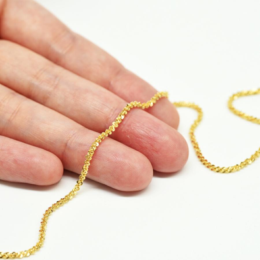 ネックレス チェーン 18金 イエローゴールド ミラクルチェーン 幅2.0mm｜鎖 K18YG k18 18k 貴金属 ジュエリー レディース メンズの画像