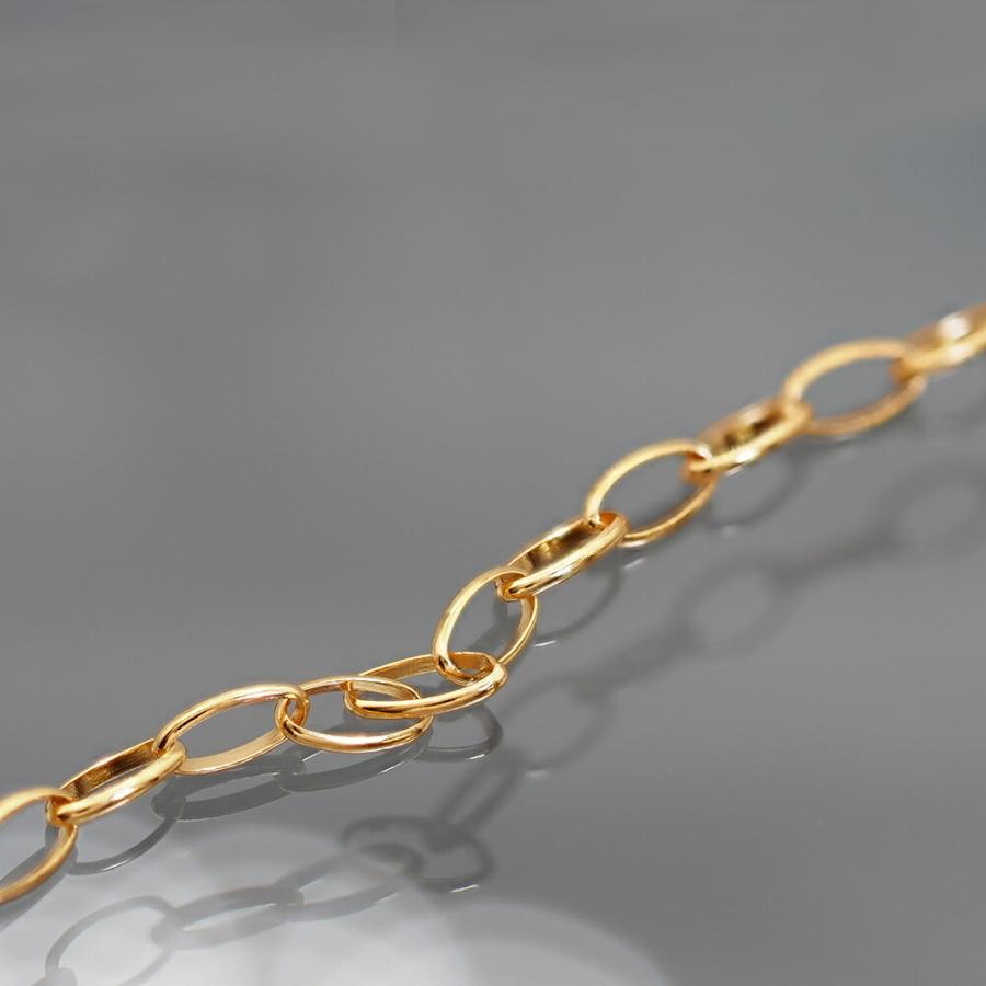 ネックレス チェーン 18金 イエローゴールド オーバルロールチェーン 幅2.0mm｜鎖 K18YG k18 18k 貴金属 ジュエリー レディース メンズの画像