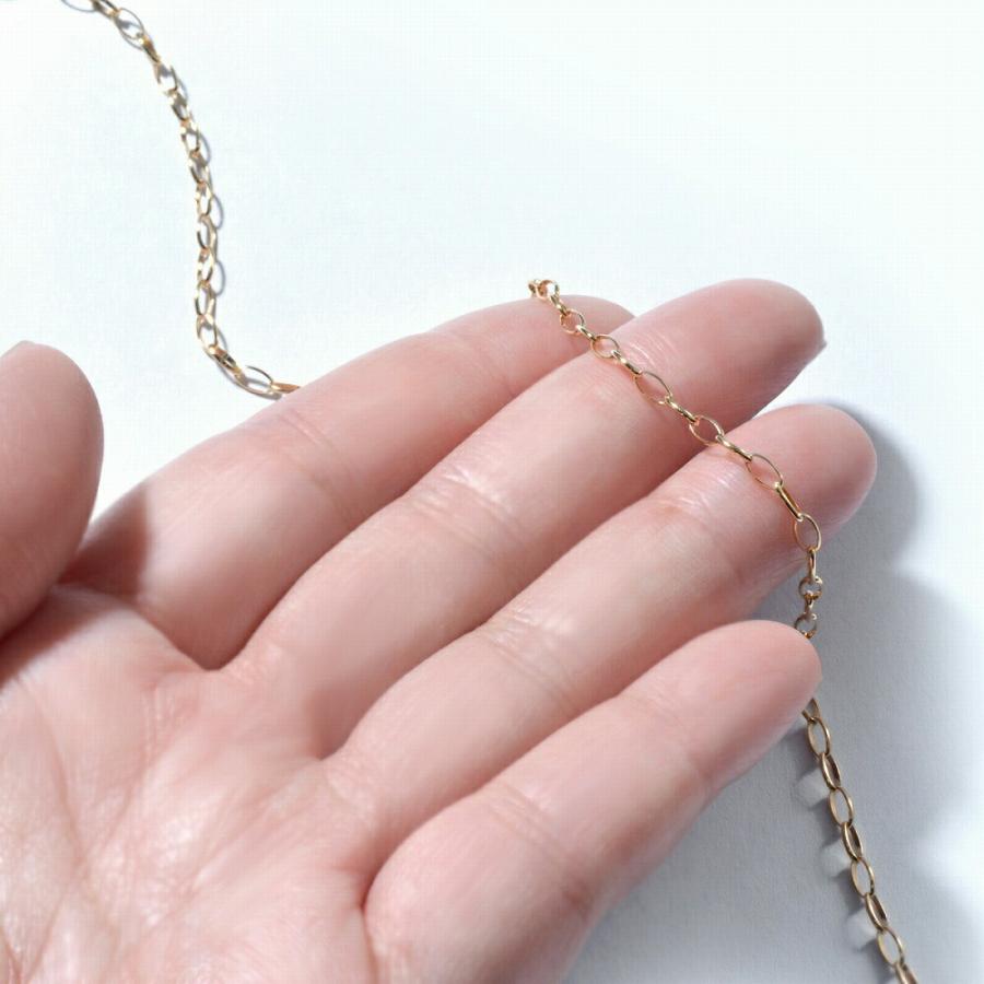 ネックレス チェーン 18金 イエローゴールド オーバルロールチェーン 幅2.0mm｜鎖 K18YG k18 18k 貴金属 ジュエリー レディース メンズの画像