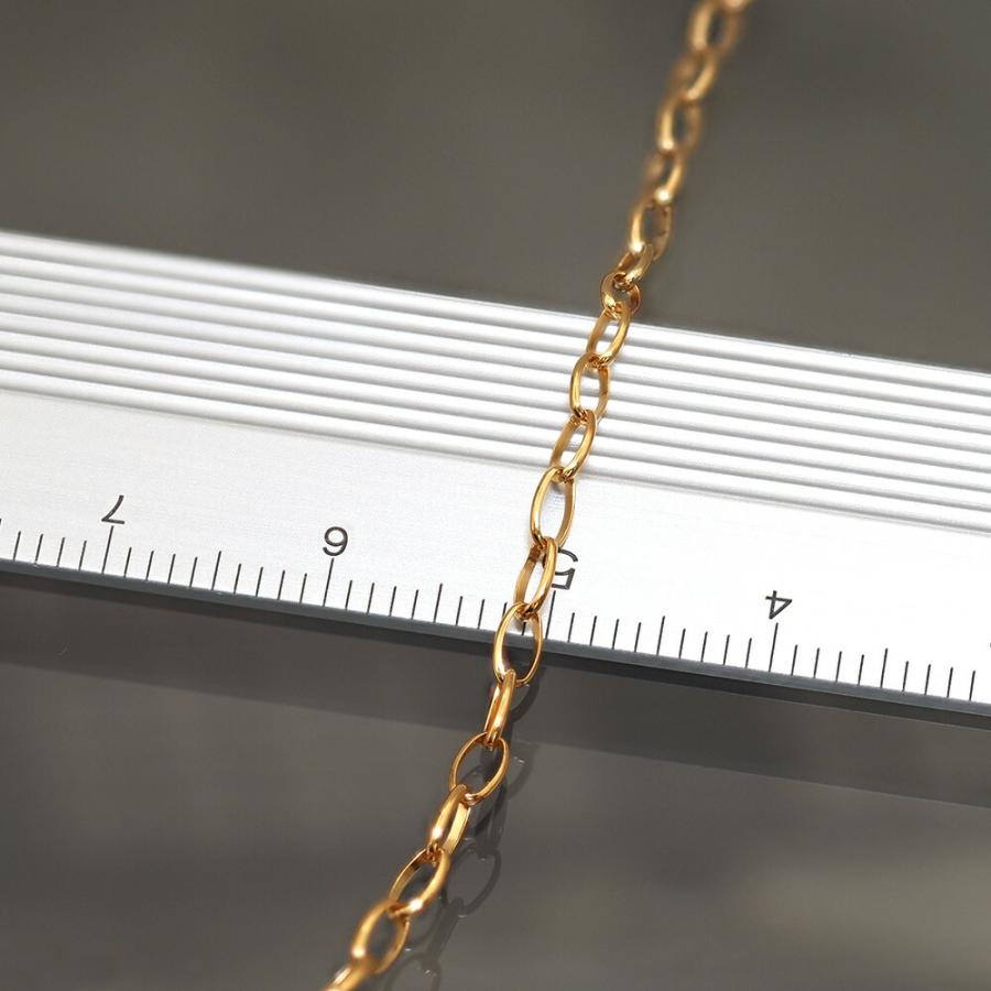 ネックレス チェーン 18金 イエローゴールド オーバルロールチェーン 幅2.0mm｜鎖 K18YG k18 18k 貴金属 ジュエリー レディース メンズの画像