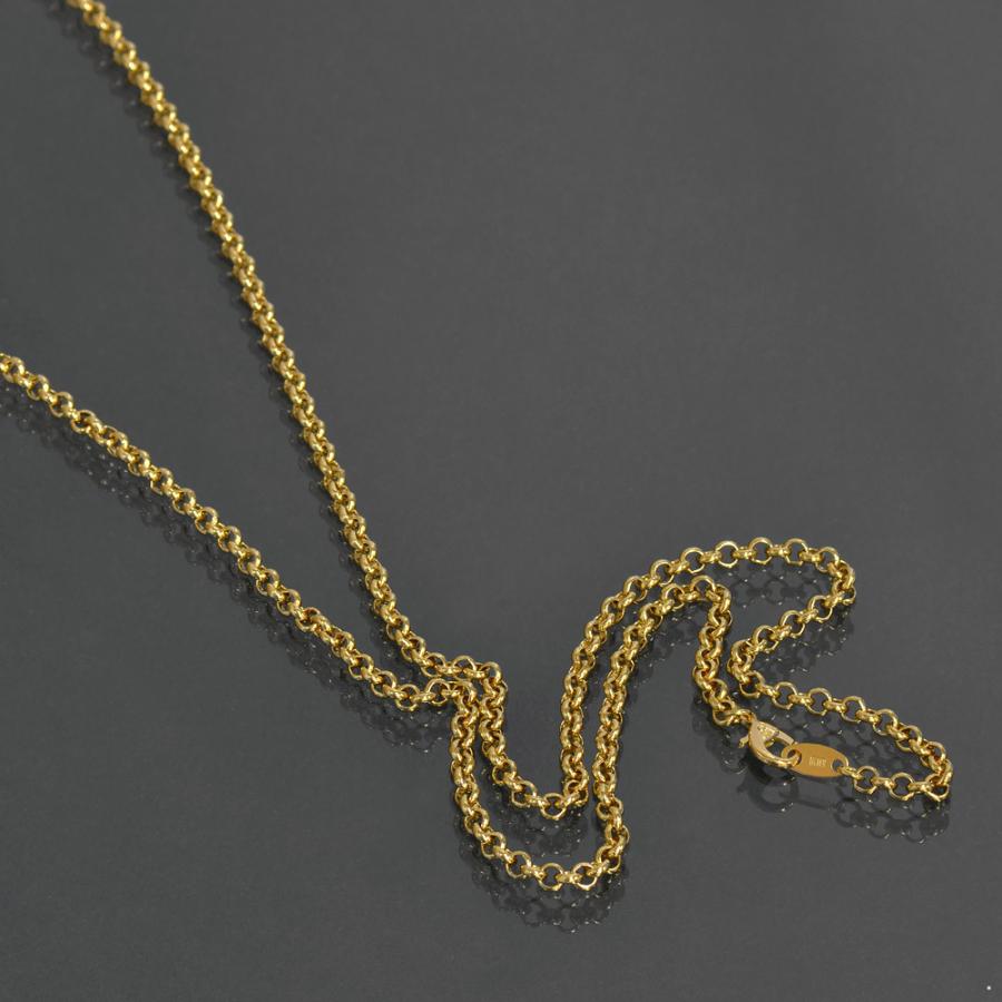 ネックレス チェーン 18金 イエローゴールド ロールチェーン 幅4.2mm