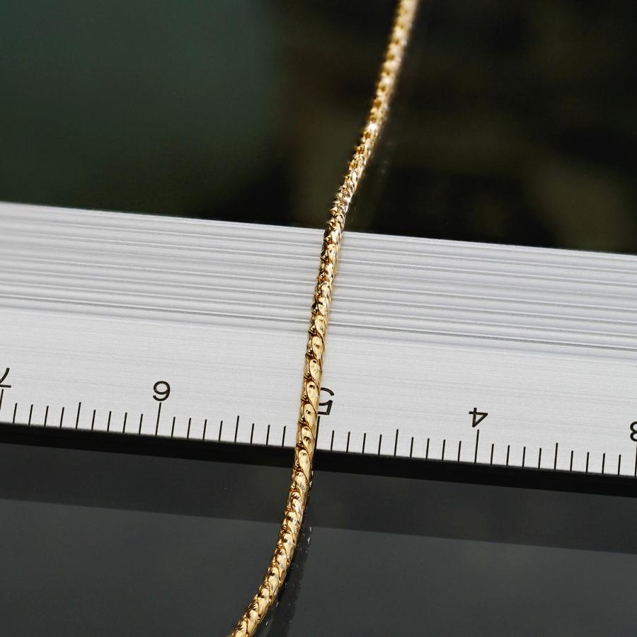ネックレス チェーン 18金 イエローゴールド スネークボーンチェーン 幅1.1mm｜鎖 K18YG k18 18k 貴金属 ジュエリー レディース メンズの画像
