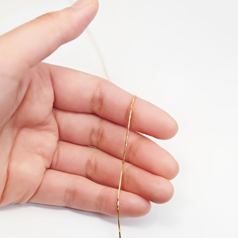 ネックレス チェーン 18金 イエローゴールド 8面カットスネークチェーン 幅0.7mm｜鎖 K18YG k18 18k 貴金属 ジュエリー レディース メンズの画像