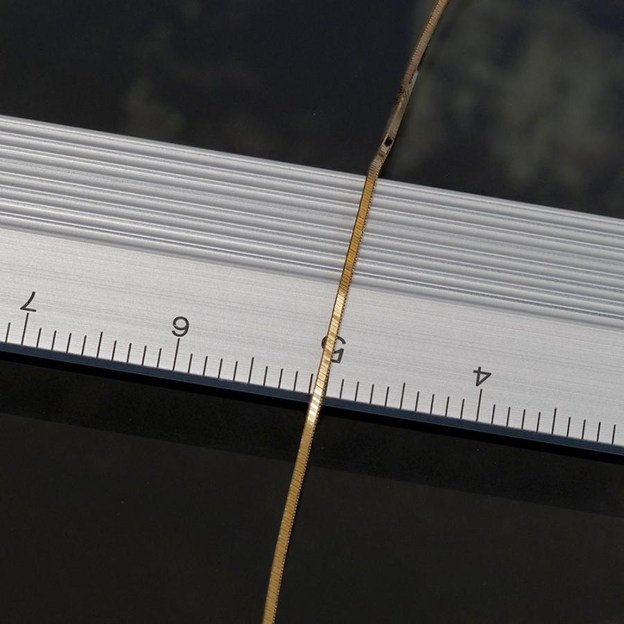 ネックレス チェーン 18金 イエローゴールド 8面カットスネークチェーン 幅0.7mm｜鎖 K18YG k18 18k 貴金属 ジュエリー レディース メンズの画像