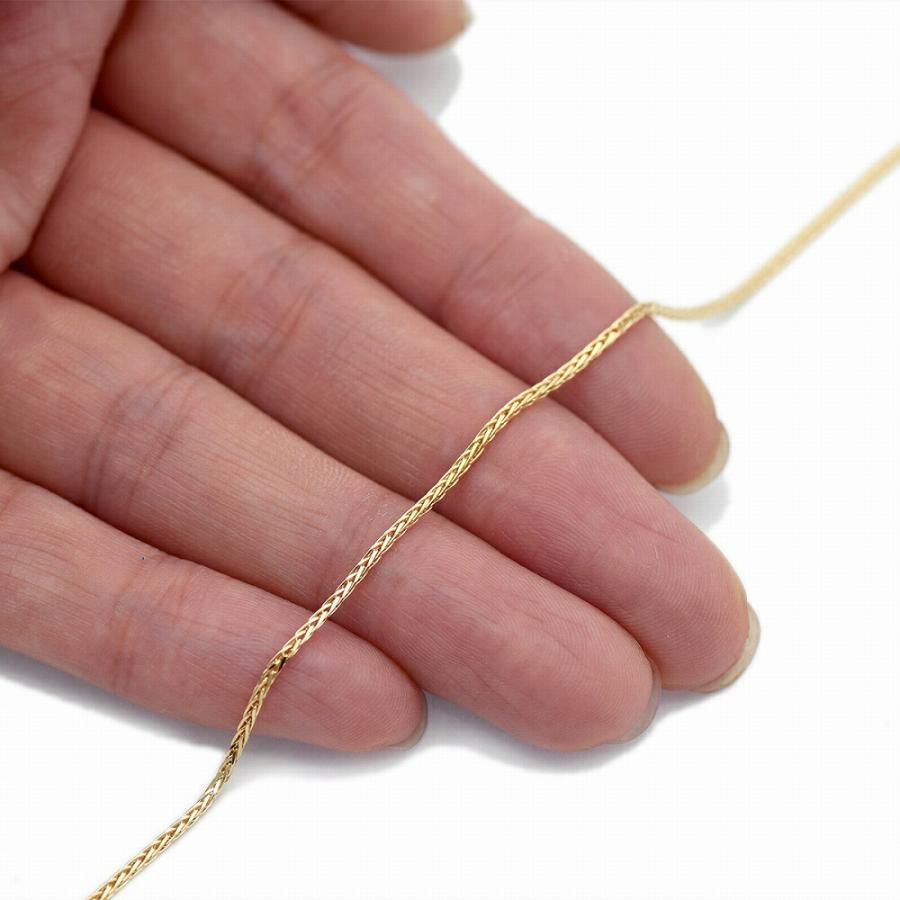 ネックレス チェーン 18金 イエローゴールド 4面カットスパイクチェーン 幅1.0mm｜鎖 K18YG k18 18k 貴金属 ジュエリー レディース メンズ