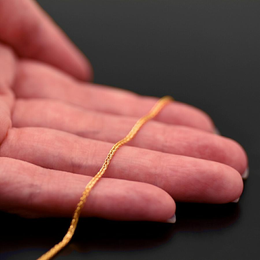 ネックレス チェーン 18金 イエローゴールド スパイクチェーン 幅1.1mm｜鎖 K18YG k18 18k 貴金属 ジュエリー レディース メンズの画像