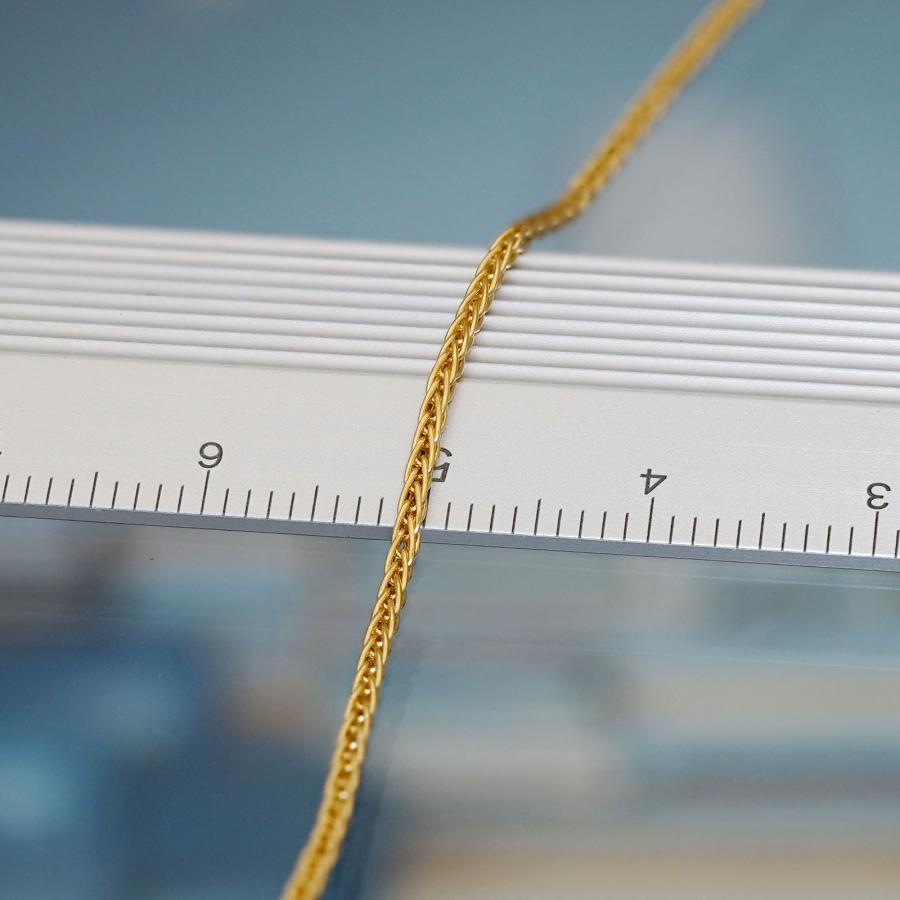 ネックレス チェーン 18金 イエローゴールド スパイクチェーン 幅1.1mm｜鎖 K18YG k18 18k 貴金属 ジュエリー レディース メンズの画像