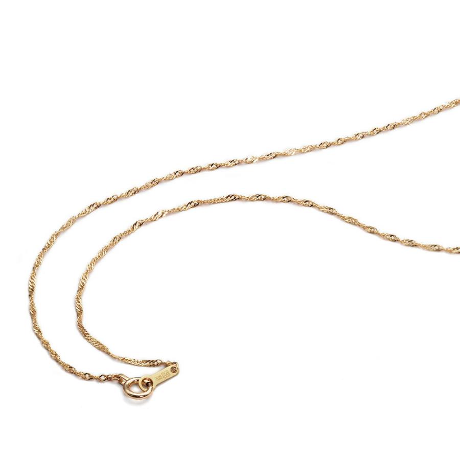 ネックレス チェーン 18金 イエローゴールド スクリューチェーン 幅1.2