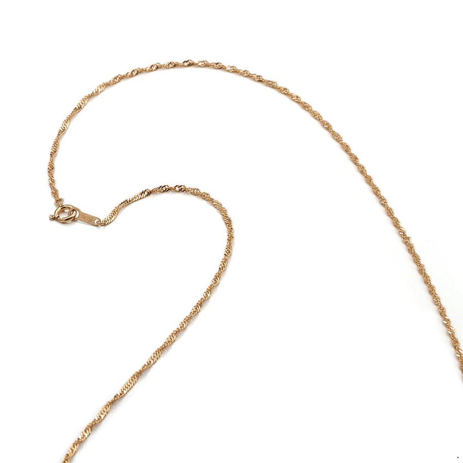 ネックレス チェーン 18金 イエローゴールド スクリューチェーン 幅1.7