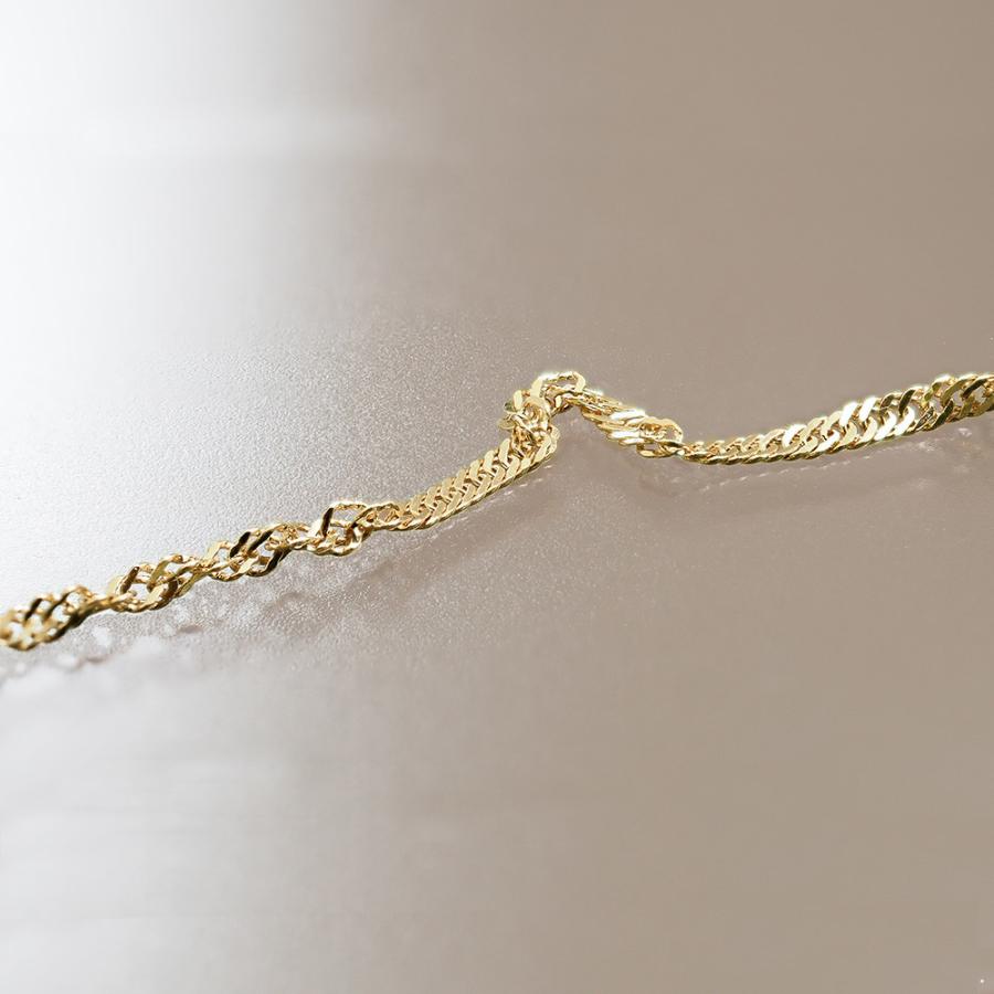 ネックレス チェーン 18金 イエローゴールド スクリューチェーン 幅1.7mm｜鎖 K18YG k18 18k 貴金属 ジュエリー レディース メンズの画像